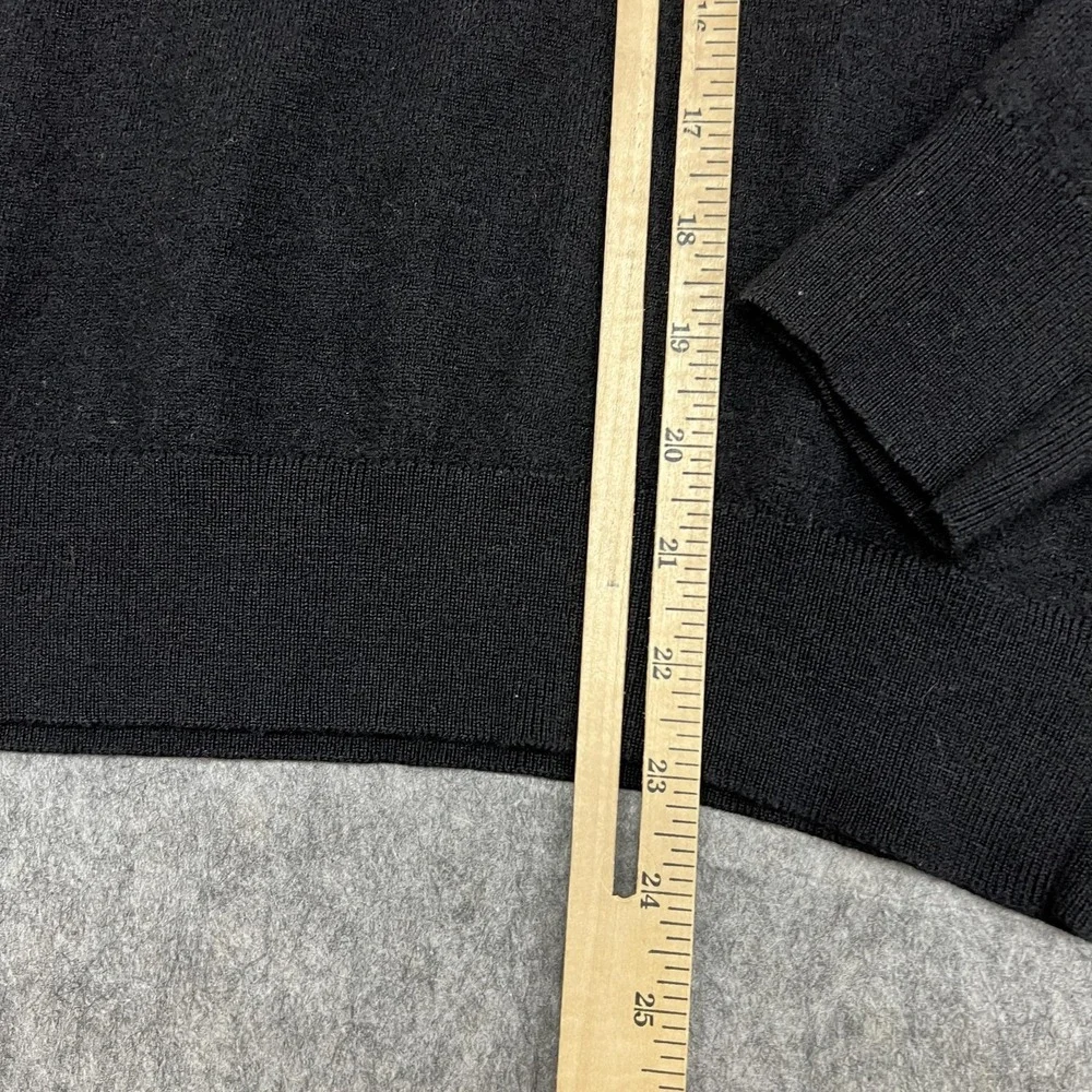 Banana Republic Sweater Mens S Black Italian Merino Turtleneck Pullover Baruffa
